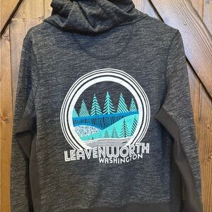 Women’s medium Leavenworth, Washington hooded zip up sweatshirt.